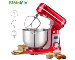GDE - Keukenmachine - Kneedmachine - Staande Mixer met RVS Mengkom - Deegmixer - 1200W - Elektrische Keukenmixer