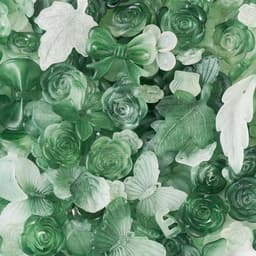 100 gram groene matte acryl kralen mix met bloemen, bogen, vlinders en bladeren voor het maken van unieke DIY sieraden en creatieve projecten — thumbnail 5