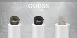 Guess Hoesje geschikt voor AirPods 4 | Premium Eco-leder en duurzaam PC | met Charm | Robuust | bruin — thumbnail 3