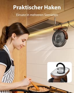 Mini USB Tafelventilator – Stille Bureauventilator met 3 Snelheden – Verstelbare Hoek – Compacte Ventilator voor Kantoor, Thuis, Bureau en Buiten — thumbnail 3