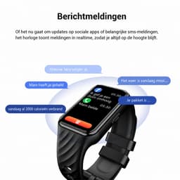 Blackview WATCH R10 - Smartwatch Heren en Dames | Geschikt voor iOS en Android | Notificaties | Gezondheidsanalyse | Sportanalyse | Bellen | Muziek/Audio Luisteren |Nederlandstalig | Zwart — thumbnail 3
