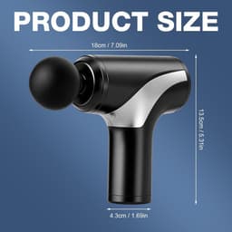 Massagepistool mini - draagbaar met lcd-display - 10 koppen - verlichting van spierpijn - ShopVlot — thumbnail 5