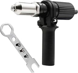 Rivet gun adapter met afneembare kunststof handgreep - elektrische klinknagelkop - krachtige en duurzame uitvoering - ShopVlot — thumbnail 1