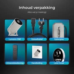 Mini Beamer - Wit - Compact en Draagbaar - Direct Streamen - Voor Thuis en Onderweg — thumbnail 5