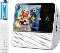 Draagbare DVD-speler met 4000mAh oplaadbare batterij - ondersteunt CD/DVD/Bluetooth/USB/MP3/AV, ingebouwde dubbelluidspreker CD/DVD speler, Afspelen in geheugen/Afstandsbediening/Timer - (wit) — thumbnail 1