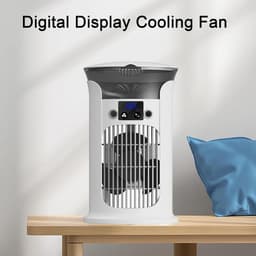 Mobiele Airco - 3-in-1 - 800ml - Kleine Airconditioning zonder Afvoer Slang - Draagbare Ventilator - 20 dB - 3 Functies & Snelheden - Luchtbevochtiger - Slaapkamer Kantoor Woonkamer - Wit — thumbnail 2