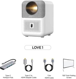 BYINTEK LOVE 1 Smart Beamer – Full HD 1080P – Android 9.0 – Auto Focus – Dual-Band WiFi (2.4G/5G) – Bluetooth 5.0 – 260 ANSI – Draagbare Projector voor Films, Streaming & Thuisgebruik — thumbnail 5