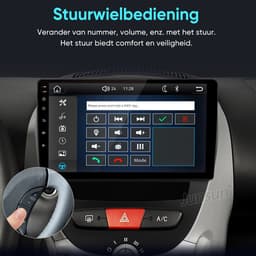 Cestovet Autoradio - Geschikt Voor Toyota Aygo/PEUGEOT 107/Citroen C1 2005-2014 - LINUX - Draadloos Apple Carplay & Android Auto - achteruitkijkcamera — thumbnail 5