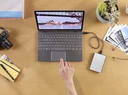 Externe Harde Schijf - Draagbare Opslag - Bestanden Opslaan - Met Back-up Functie - 4TB - Zilver — thumbnail 2