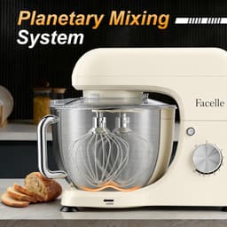 Keukenmachine - Mixer - Bakken en Koken - Krachtige 1500W Motor - 5.5 Liter Kom - Wit — thumbnail 2