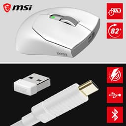 MSI FORGE GM340 WIRELESS WHITE – Gamingmuis – Draadloos RF - Bluetooth – Optisch – 12.000 DPI — thumbnail 4