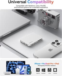 Externe SSD - Snelle Opslag - Data Opslaan - Magnetisch Ontwerp - 1 TB - Zwart — thumbnail 4