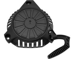 Terugslagstarter Zwart - Trekstarter - Compatibel met Fuxtec FX-RM1630/Fuxtec FX-RM5196PRO/Scheppach MP99-42 - Kunststof/Metaal - Eenvoudig te installeren - Afstand gaten 150/152,7/157 mm