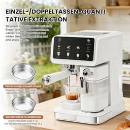 Lamor Koffiemachine - Espressomachine - Koffieapparaat - Espressomachines - Koffiemachines - Melkopschuimer - 6 programma's — thumbnail 4