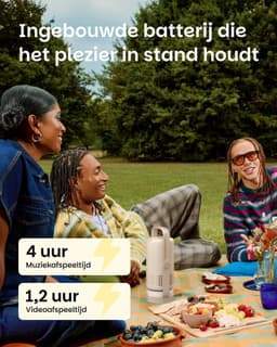 Smart Mini Beamer Full HD 1080P – Google TV met Officiële Netflix – Ingebouwde Accu – JBL Speakers – Autofocus – Auto Keystone – Draagbaar — thumbnail 2
