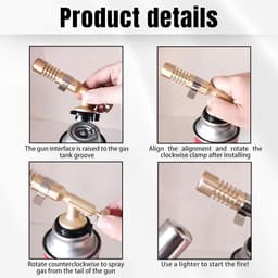 Spray Gun Heads Set - 12 cm - Gouden kleur - Geschikt voor diverse spuitpistolen - ShopVlot — thumbnail 2