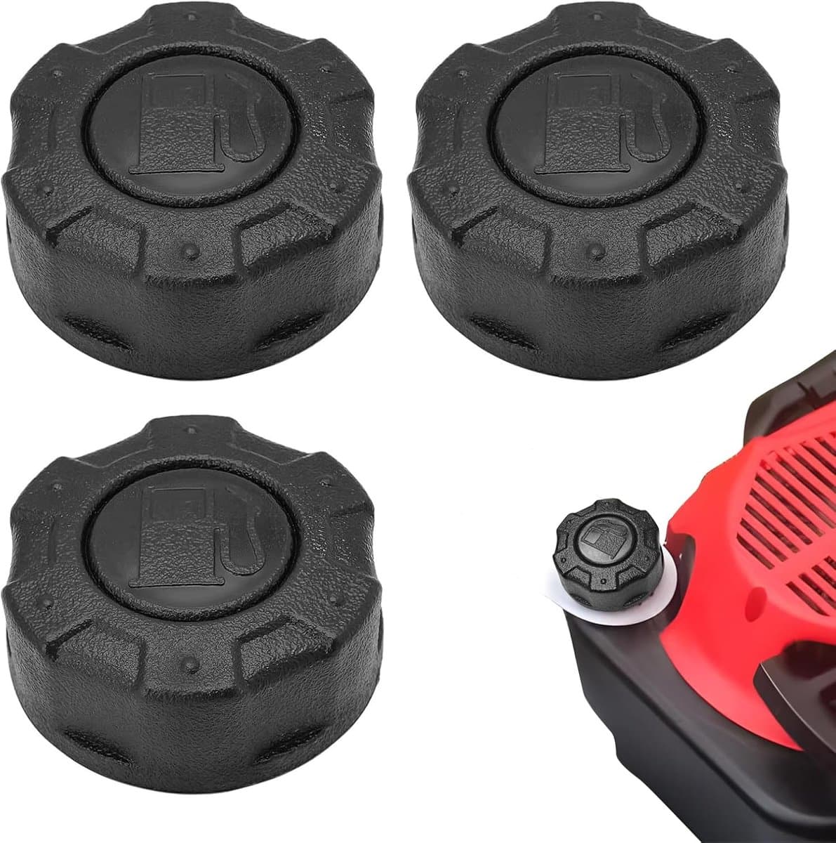 3 stuks tankdop voor grasmaaier, brandstofdop 45 mm compatibel met MS 139-42, MS 161-46, AL-KO PRO 140 QSS OHV en PRO - ShopVlot — afbeelding 1