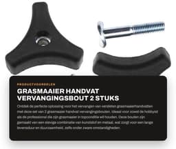 Grasmaaier Handvat Vervangingsset - 2x Moeren/Bouten - 8mm Draad - Lichtgewicht/Stevig - Duurzaam/Antiroest - Moeren En Bouten — thumbnail 1