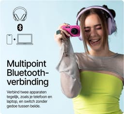 Fresh 'n Rebel Clam Core 2 - Draadloze Bluetooth Koptelefoon - Over-Ear - 70 uur Speelduur - My Sound App - Berry Red — thumbnail 5