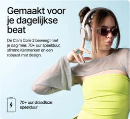 Fresh 'n Rebel Clam Core 2 - Draadloze Bluetooth Koptelefoon - Over-Ear - 70 uur Speelduur - My Sound App - Berry Red — thumbnail 4