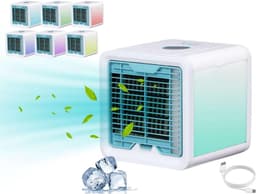 RWB® Mobiele Airco Zonder Afvoer - Luchtkoeler - Aircooler- Wit/ Grijs- 17 cm x 17 cm x 17 cm — thumbnail 1