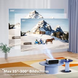 SnelShoppen - High-Performance Projector 2025, 4K Compatibel, Full HD 1080P, 20.000 Lumens, WiFi & Bluetooth, Geschikt voor Switch en PS5, Ideaal voor — thumbnail 4