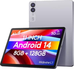 SnelShoppen - 11 Inch Android 14 Tablet met 4G LTE & 5G WIFI - K8 - 8GB RAM, 128GB ROM (uitbreidbaar tot 1TB) - Octa-Core, Widevine L1, FHD Display, 1 — thumbnail 1