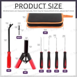 SnelShoppen - 46-delige Poly Rivet Gun Set - Multifunctionele Rivet Verwijder Tool voor Plastic en Metalen Clips - Inclusief Rivet Gun voor Veilig Geb — thumbnail 5