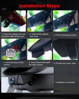 SnelShoppen - 4K Auto Dashcam voor Mazda CX5 2019-2025 & CX-9 2020-2024, Nachtzicht, Wifi, G-sensor, Supercondensator, Plug & Play, Incl. 64GB SD-kaar — thumbnail 3