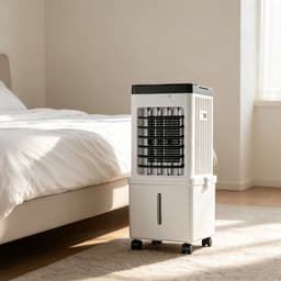 Draagbare luchtkoeler - Watergekoelde ventilator - Kantelbare bladen - Compact en draagbaar - 65W - 10L - Wit — thumbnail 5