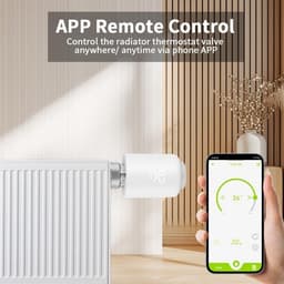 Slimme Radiator Thermostaat - Verwarming Controller - Energie Besparen - App & Spraakbesturing - M30*1.5mm - Wit — thumbnail 5