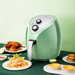 Elektrische Airfryer - Hete Lucht Oven - Gezond Koken - 360 Graden Circulatie - 3.5 Liter - Groen — thumbnail 5