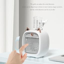 Mini Air Cooler - Persoonlijke Koeler - Snelle Koeling - Draagbaar Ontwerp - 1000 Gram - Wit — thumbnail 4