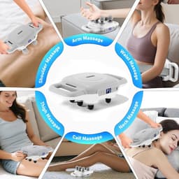 Massagepistool - Spierstimulator - Spierontspanning - Zes massagekoppen - 095 kg - Zwart — thumbnail 4