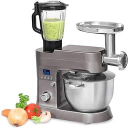 Planetaire Mixer - Keukenmachine Kneedmachine - Bakken en Koken - 12 Snelheden Timer - 62 Liter - Grijs — thumbnail 1