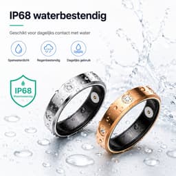 DrPhone RingSense Elegance Slimme Ring - Smart Ring - IP68 - Stappenteller - Goud - EU Maat 58 — thumbnail 3