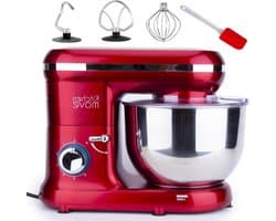 Keukenmachine - Mixer Banketbakker - Deeg Kneden - Planeetmengsysteem - 5.5 liter - Rood