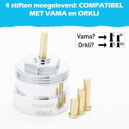 Radiator Adapters Set - Thermostaat Ventiel Adapters - Verwarming Instellen - M28x1.0 naar M30x1.5 - Set van 2 stuks - Metaal — thumbnail 3
