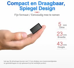 MINI Audio Recorder - Geluidsopname - Afluisteren - 16GB — thumbnail 3