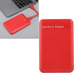 SnelShoppen - 6TB externe harde schijf houten behuizing zwart, wit, rood - snelle data opslag en backup met UASP protocol — thumbnail 3