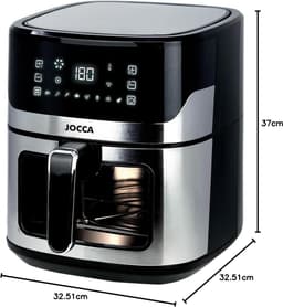 Heteluchtfriteuse - Airfryer Gezond Koken - Sneller Koken - 8 Voorgeprogrammeerde Instellingen - 65 Liter - Zilver Zwart — thumbnail 3