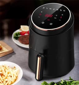 Airfryer - Heteluchtfriteuse Oven - Gezond Koken - Olievrij Frituren - 1.5 Liter - Zwart — thumbnail 5