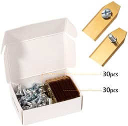 Omgoods - 30 Titanium Reservebladen voor Grasmaaier, Inclusief Schroeven — thumbnail 2