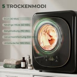 TEKROA® Condensatiedroger met warmtepomptechnologie - 800W - tafelmodel- zwart — thumbnail 5