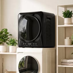 TEKROA® Wasdroger - Compacte wasdroger van 1000 W met afvoer, extra droog- en ECO-standen - timer en temperatuurinstellingen - zwart — thumbnail 3