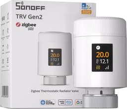 SONOFF TRV-ZBT Gen2 Zigbee-thermostatische radiatorkraan,kleiner,IPS kleuren‑display,Ultrastille werking,Kalk‑ & vorstbeveiliging, kinderslot,3 onafhankelijke temperatuurprogramma's — thumbnail 1