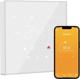 Slimme Thermostaat Vloerverwarming, Water- en Gasboiler met Touchscreen – Wifi Thermostaat met App Bediening & Programmeerbare Instellingen – LCD Touchscreen Thermostaat | Eenvoudige Opbouwmontage & Energiezuinig — thumbnail 1
