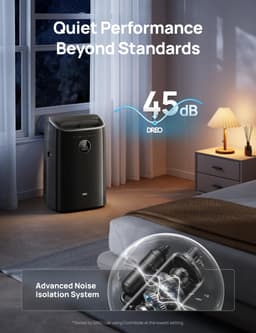 Mobiele airco 7500 BTU stil met app bediening luchtontvochtiger timer voor slaapkamer en kantoor — thumbnail 3