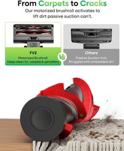 Steelstofzuiger met Snoer - Krachtige Stofzuiger - Huis Reinigen - Continue Zuigkracht - 1.5L Capaciteit - Groen — thumbnail 4