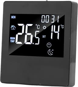 Slimme Thermostaat - Programmeerbare Verwarmingsthermostaat - Comfort Verhogend - Touchscreen LCD - 41 x 86 x 86 mm - Zwart — thumbnail 5